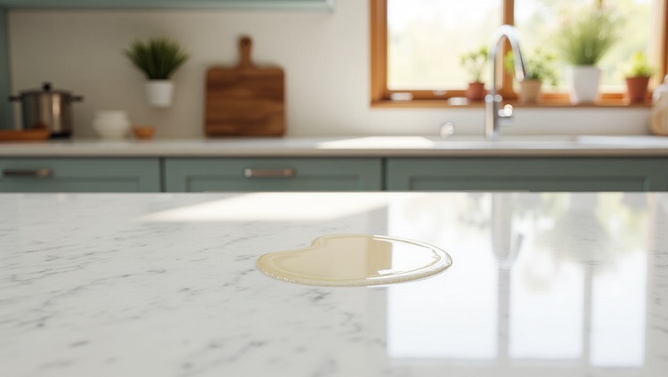 Wipe Spills Immediately to Prevent Marble Sheet Stains