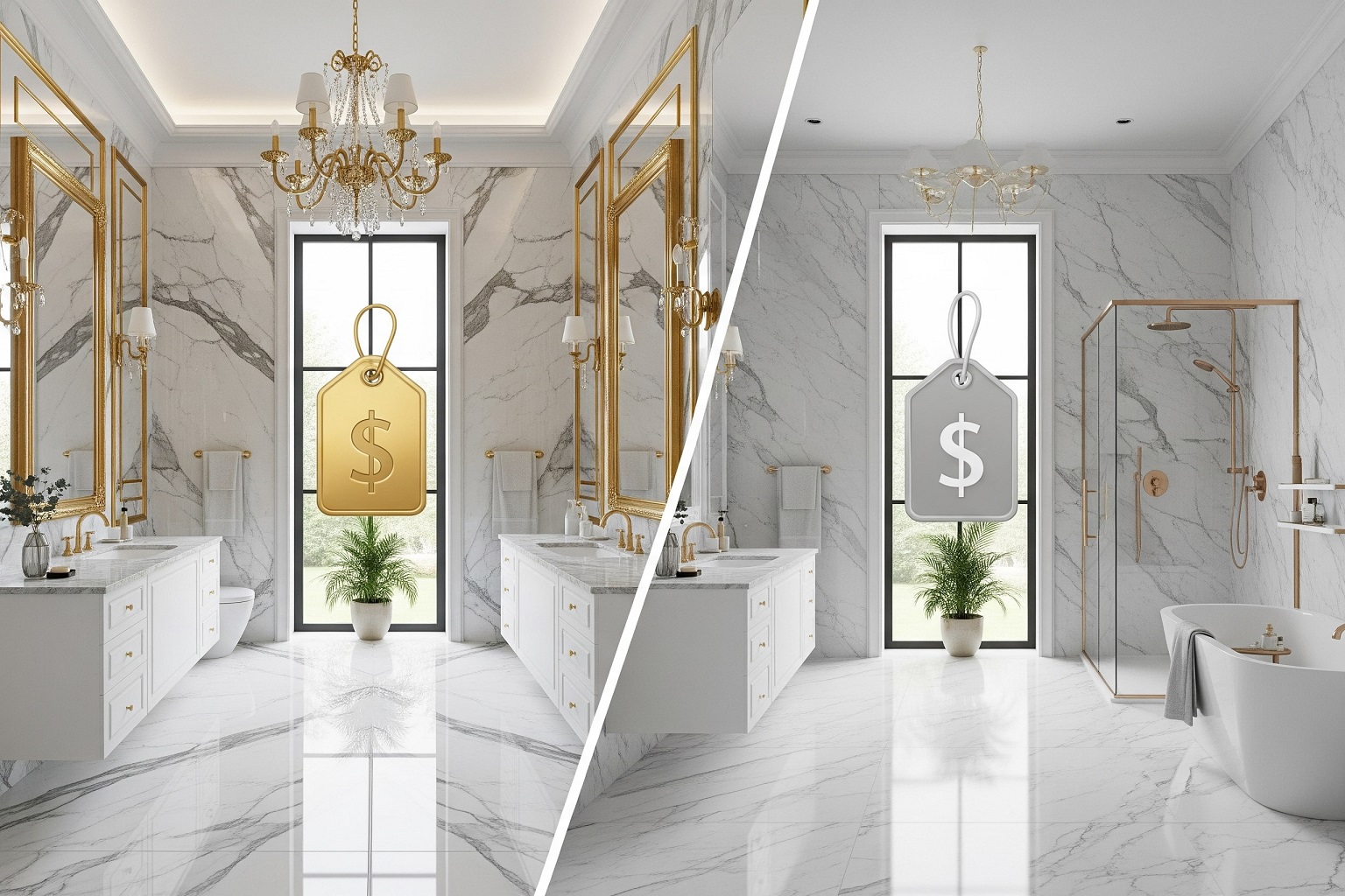 COST COMPARSION Real Marble vs Fake Marble 