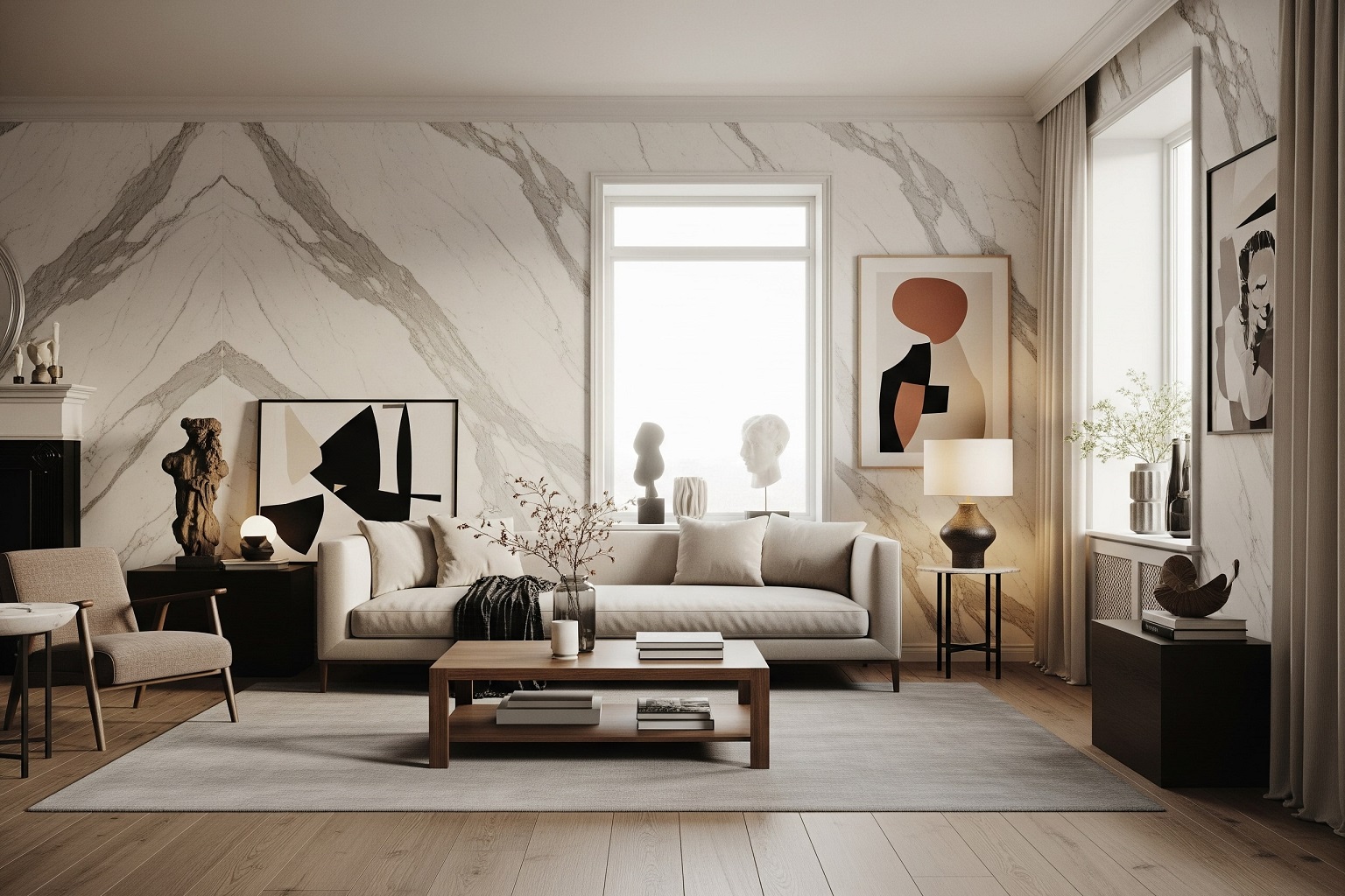 living room accent walls