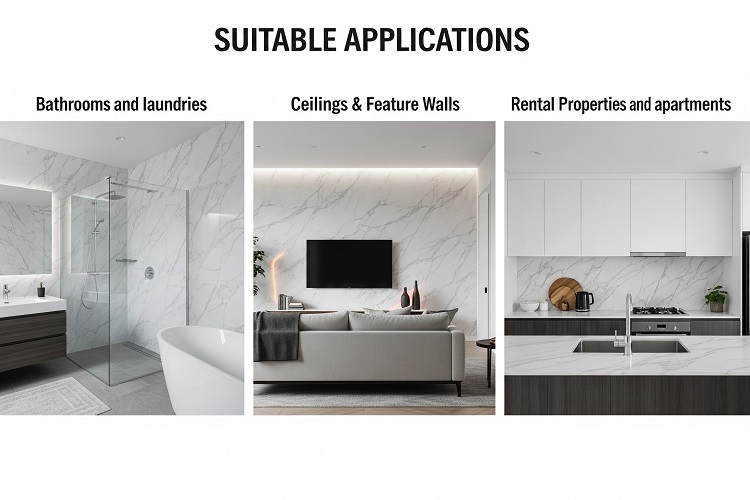 Where Do PVC Marble Sheets Work