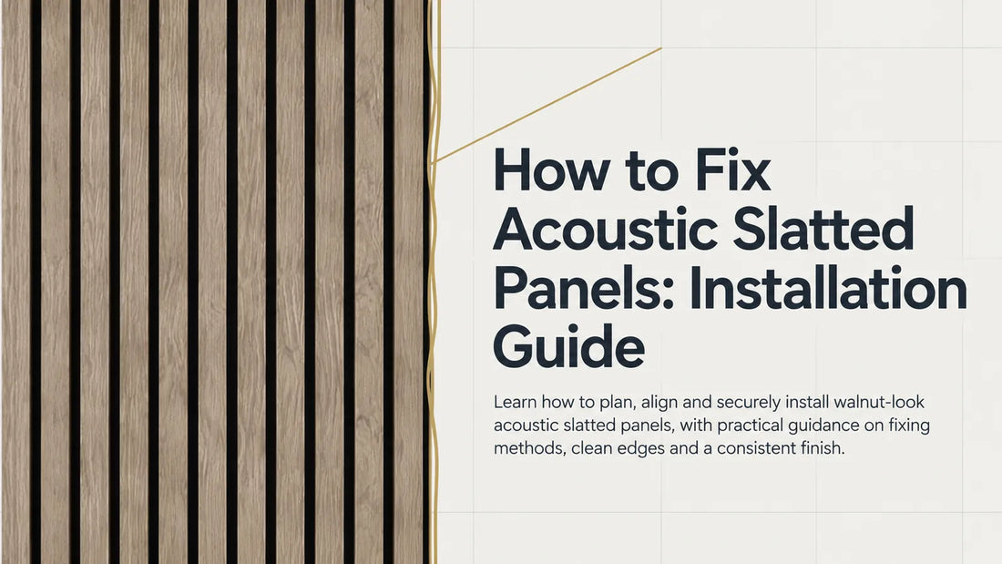 How to Fix Acoustic Slatted Panels to a Wall?