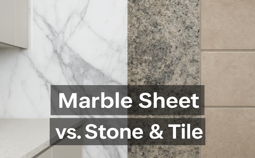 marble sheet vs. stone & tile