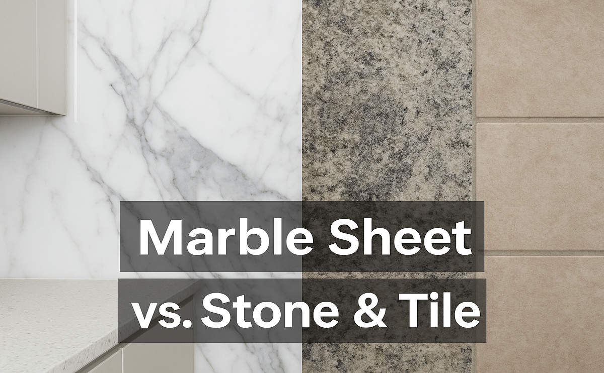marble sheet vs. stone & tile